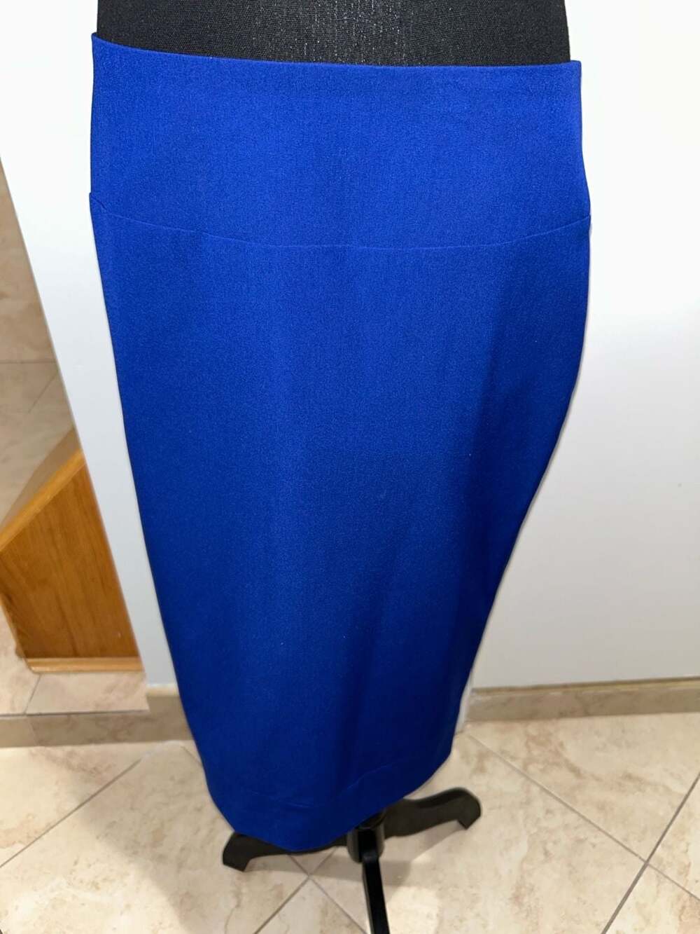 Ellen Tracy Pencil Skirt Size 8 Royal Blue Midi Workwear Office